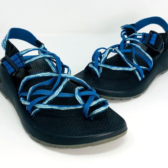 Chaco Shoes - Chaco Sandal Womens 8 ZX3 Yampa Blue Sport Toe Loop Athletic Outdoor Hike Active